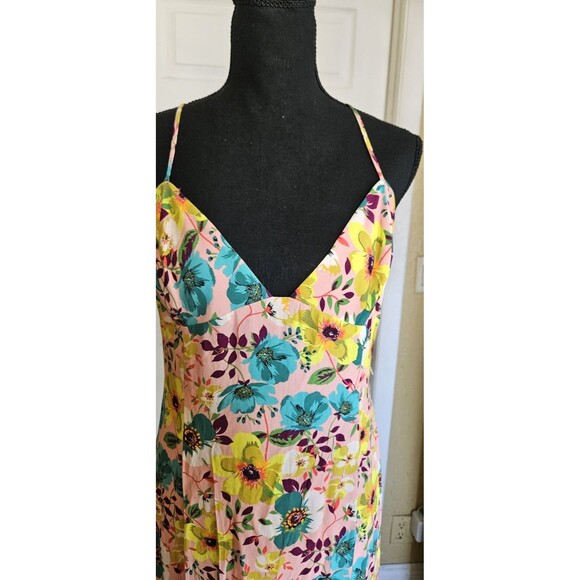 Aidan Mattox Floral Print Wrap Cocktail Dress Multi Color Sz 10 - Picture 4 of 5